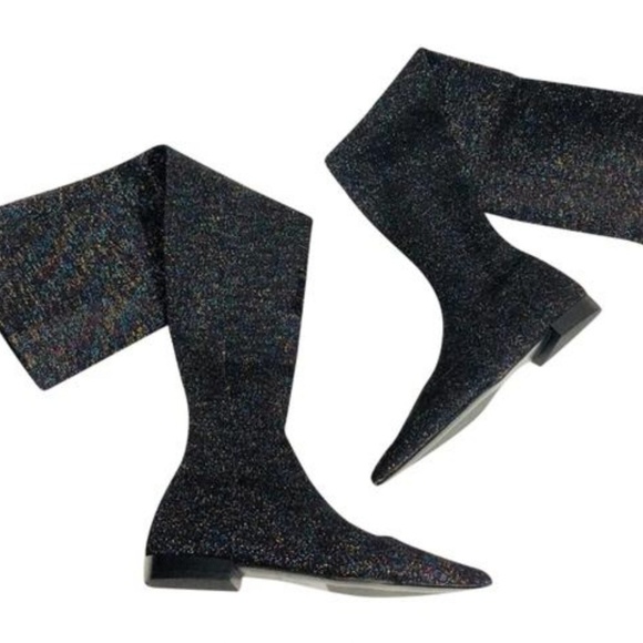 Fabulous Sparkly Over the Knee Zara Boots - Picture 4 of 6